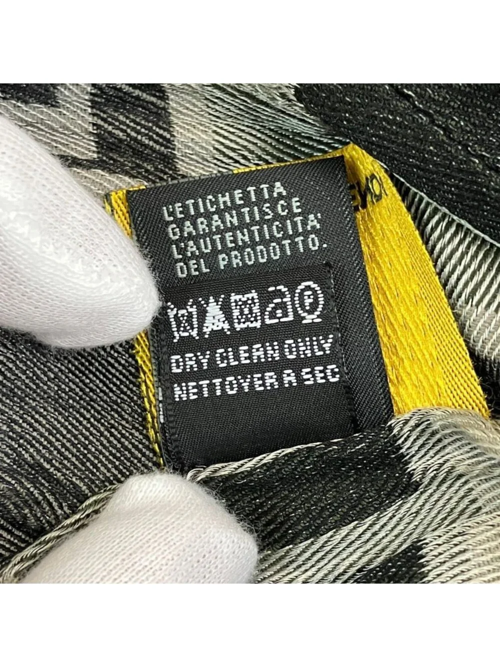 Fendi Shawl Wool Silk Scarf